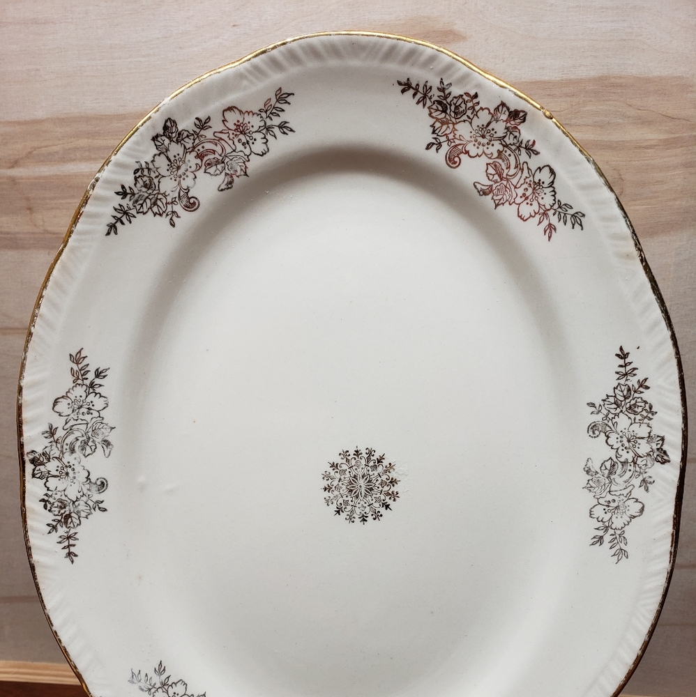 Homer Laughlin Golden Rose Oval Platter